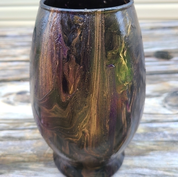 ACCENT Vase - Home Decor Acrylic Pour Vase - Picture 1 of 4